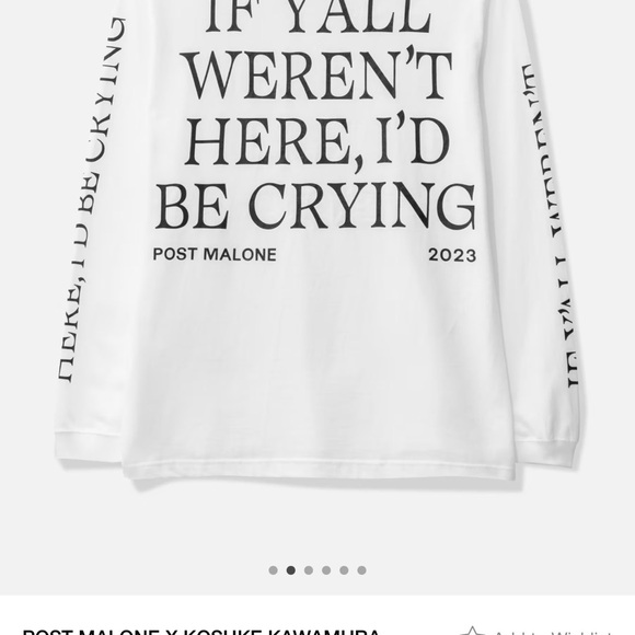 L/E Post Malone x Kosuke Kawamura shirt! ⭐️ - Picture 2 of 4